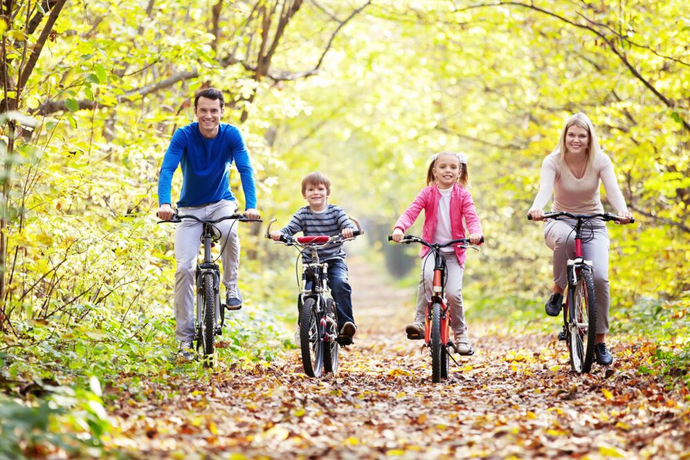 Radfahren zur Vorbeugung von Osteochondrose